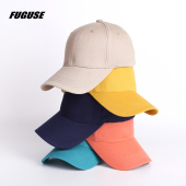 韩版 硬顶纯色棒球帽男女春季 休闲简约百搭网红弯檐遮阳鸭舌帽子潮