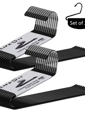 亚马逊鹅型z字型裤架防滑浸塑挂裤子衣架收纳神器不锈钢裤夹家用