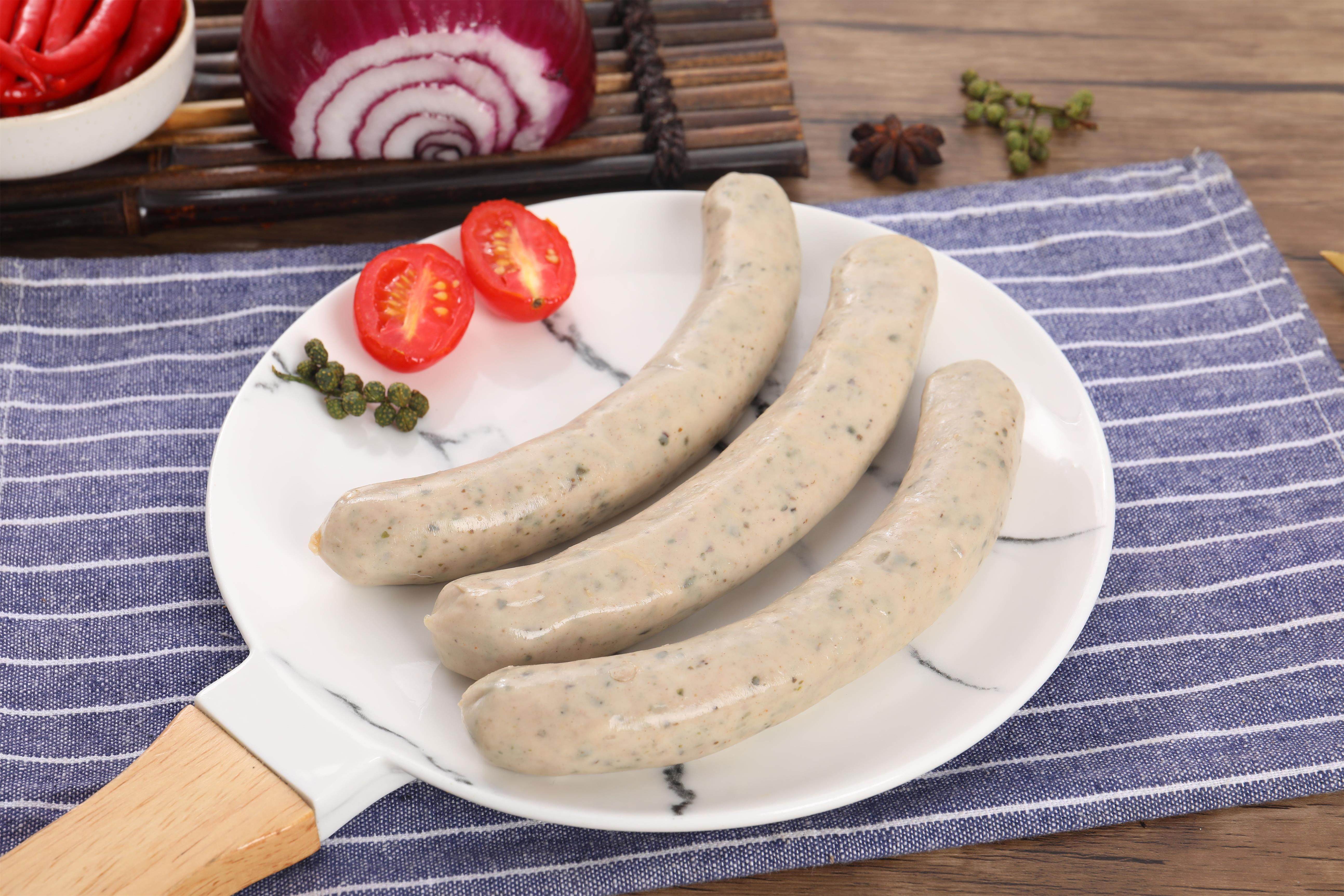 德式图林根烤肠thuringer sausage烧烤西餐厅酒店早餐三明治香肠