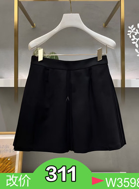 正品2H2Q102-23 D大23夏1 1699 黑色 西装面料 百褶 裙裤