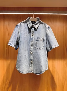 正品3H3RC05-23 D小23秋3 1390W  蓝色 牛仔衬衫