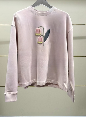 正品24冬四色花朵图案卫衣3I4J125-240