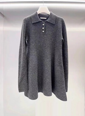 正品2H4E612-230  23冬5 2599 深灰X 针织长袖连衣裙