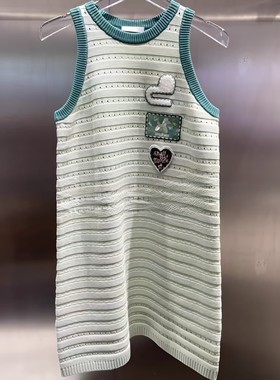 正品3I3E605-240 D小 24秋1 1290W 白色 针织背心连衣裙