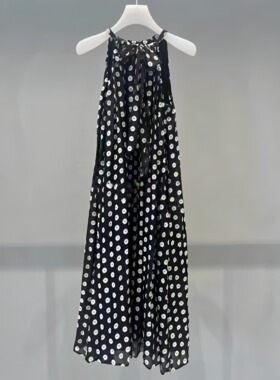 正品2I2O354-240 D大24夏7 2599W 黑色波点  吊带连衣裙