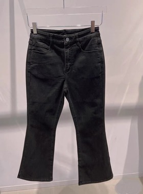 正品3H4R503-230 23冬1 795 黑色X 牛仔喇叭裤