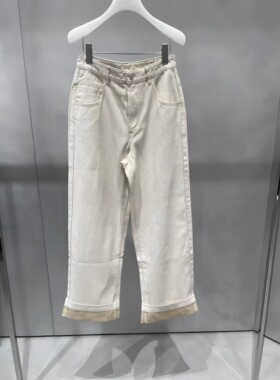 正品2H3R803-23 D大 2023秋3 1299W 白色 直筒牛仔裤