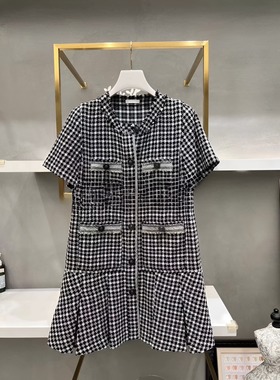 正品3H3O407 -23D小23秋1 1690 黑色X 小香风 连衣裙P4