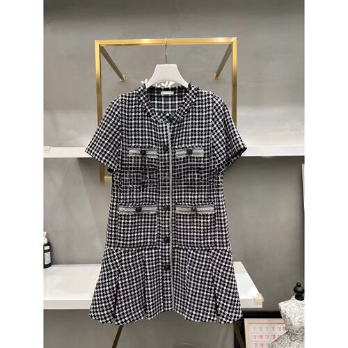 正品3H3O407 -23D小23秋1 1690 黑色X 小香风 连衣裙P4