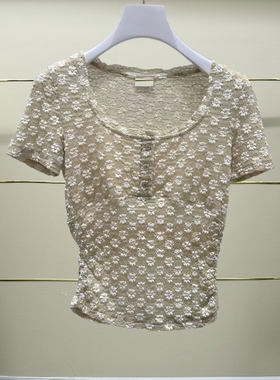 正品2J2D325-250开25夏蕾丝小上衣吊牌1499