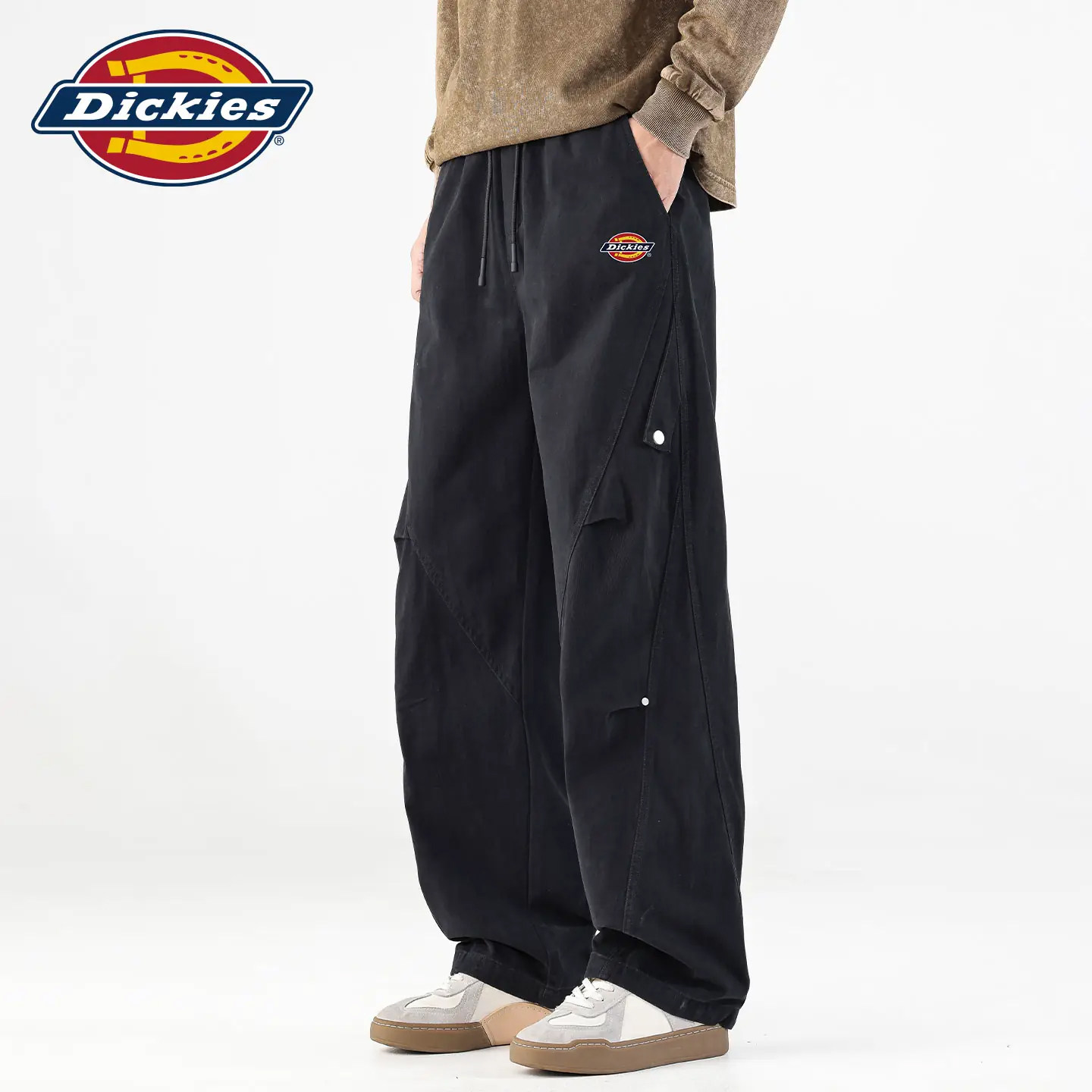 Dickies潮牌休闲裤男宽松裤子美式工装裤男款设计感黑色加厚长裤J
