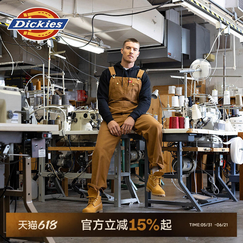 Dickies帝酷适春秋工装休闲背带裤连体裤连身裤帆布面料男款下装J