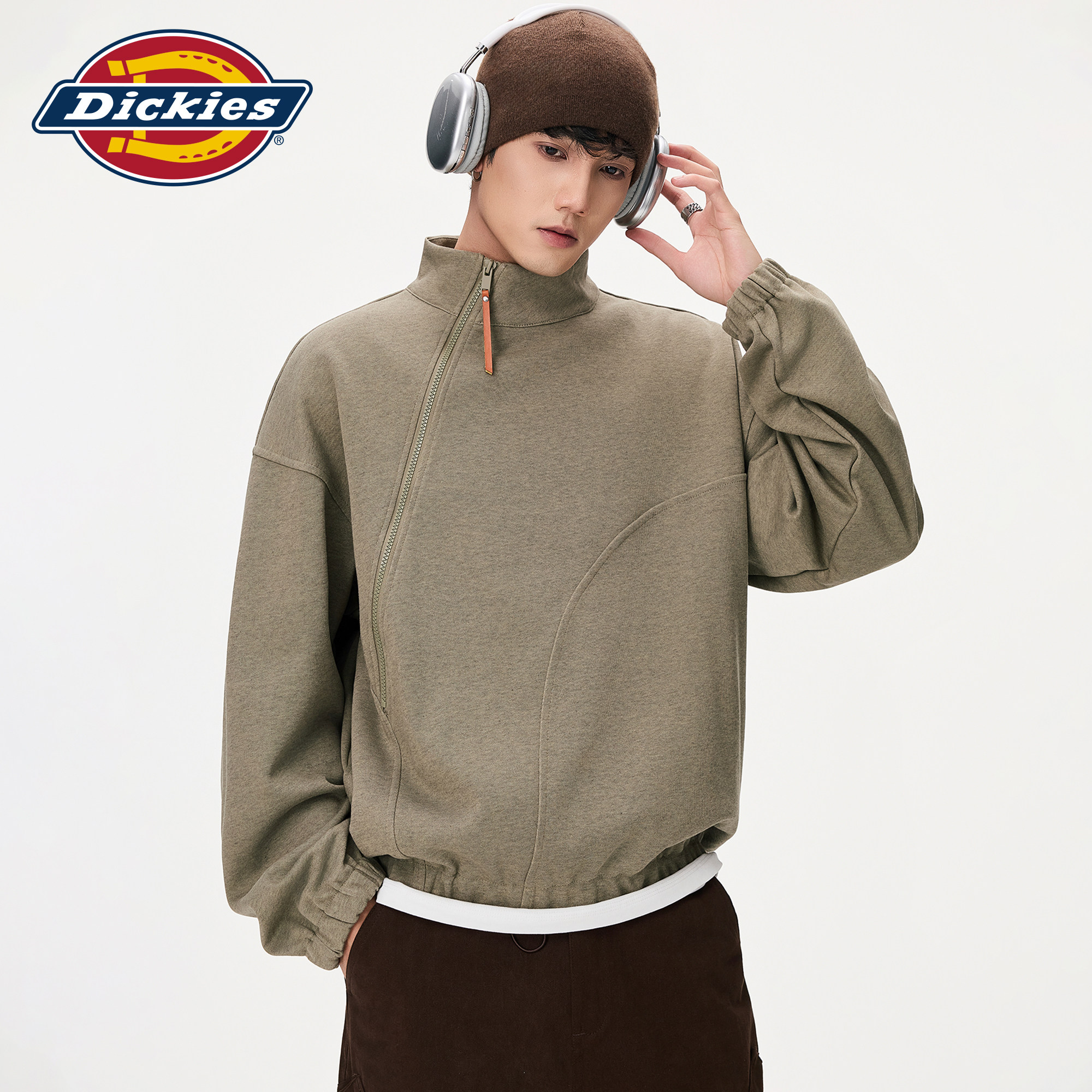 Dickies男士秋季半拉链立领卫衣图片