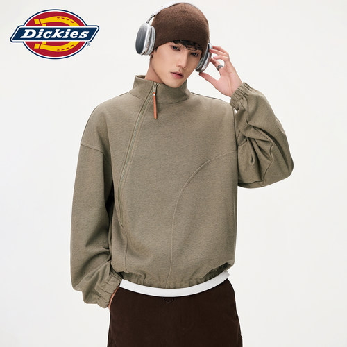Dickies男士秋季半拉链立领卫衣