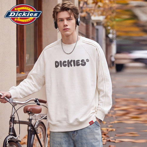 Dickies帝酷适美式字母印花百搭圆领卫衣男秋季潮牌休闲长袖上衣M