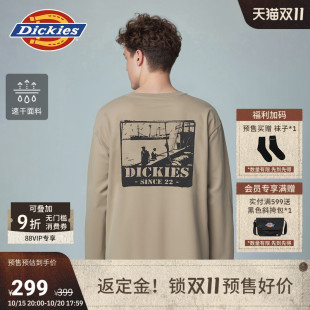 T恤速干舒适圆领卫衣 大印花长袖 Dickies25秋冬新款 男女 预售