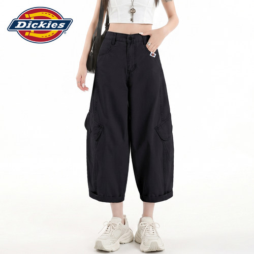 Dickies帝酷适八分弯刀工装裤女Y