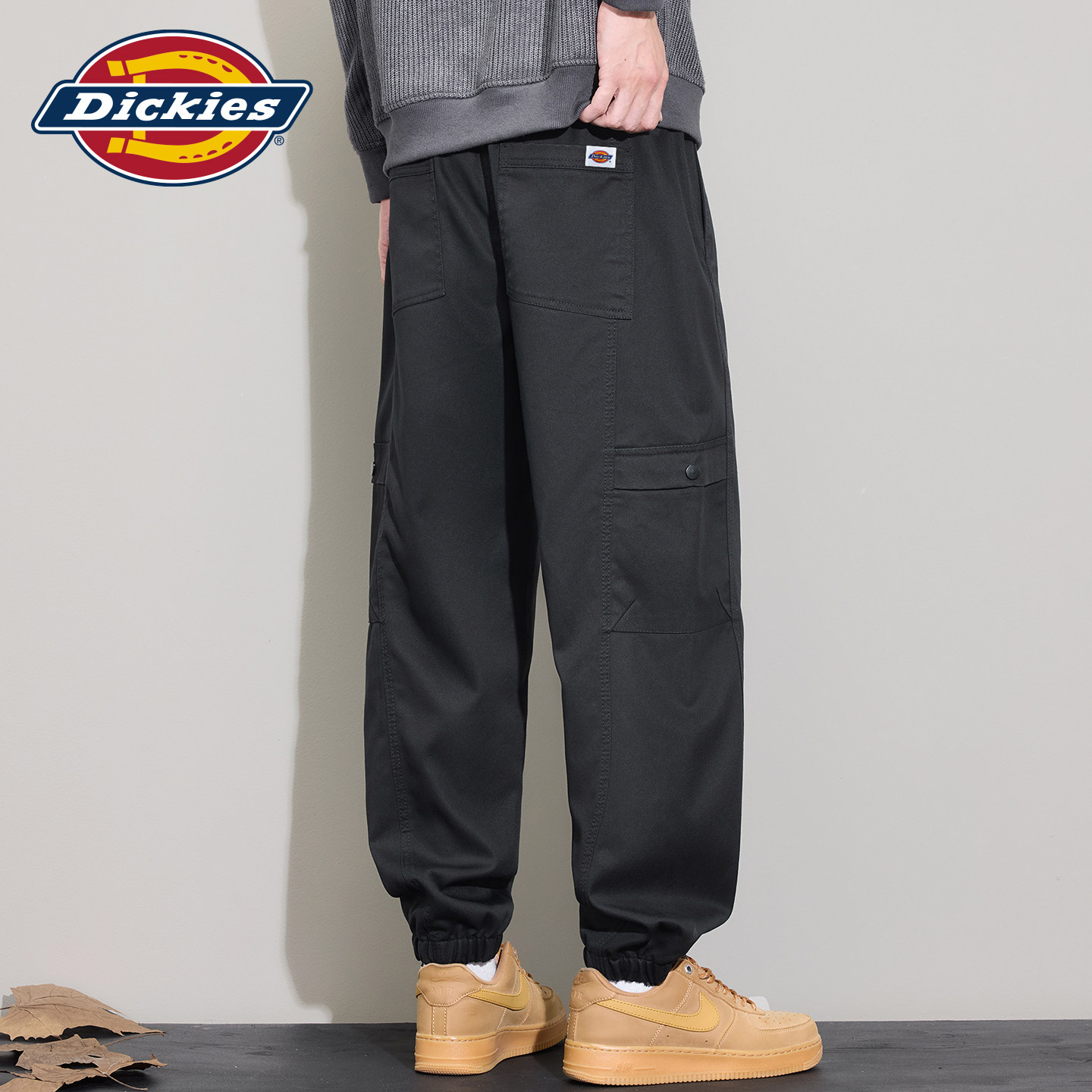 【莱赛尔】Dickies帝酷适秋季宽松束脚休闲裤男士抽绳工装梭织裤Y