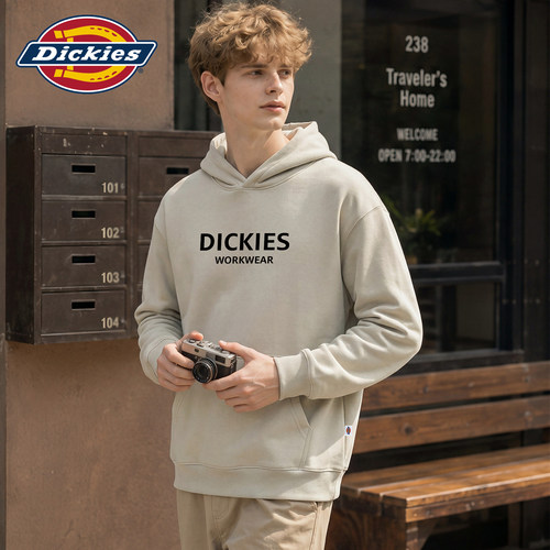 Dickies美式百搭印花连帽卫衣