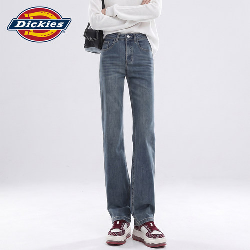 Dickies帝酷适复古阔腿牛仔裤女Y