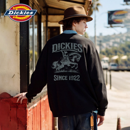Dickies美式后背印花圆领卫衣男