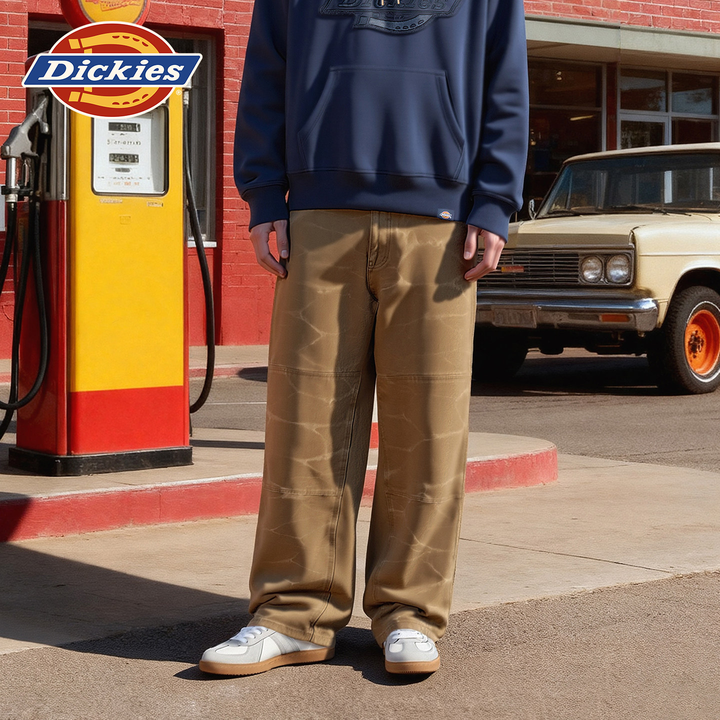 Dickies帝酷适25秋冬新款扎染水洗帆布双膝裤宽松版型伐木裤 男女,男装,休闲裤,淘宝优惠券,粉丝福利购,淘宝优惠卷