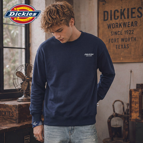 Dickies美式简约印花圆领卫衣