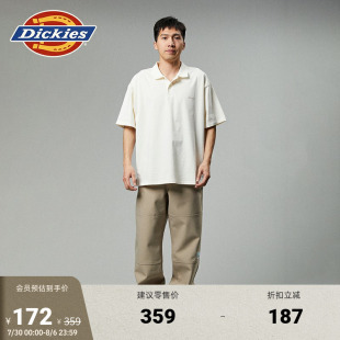 Dickies春夏 男女情侣 重磅棉材质宽松简约设计休闲短袖 Polo衫