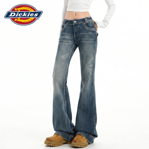 Dickies帝酷适美式微喇牛仔裤女Y