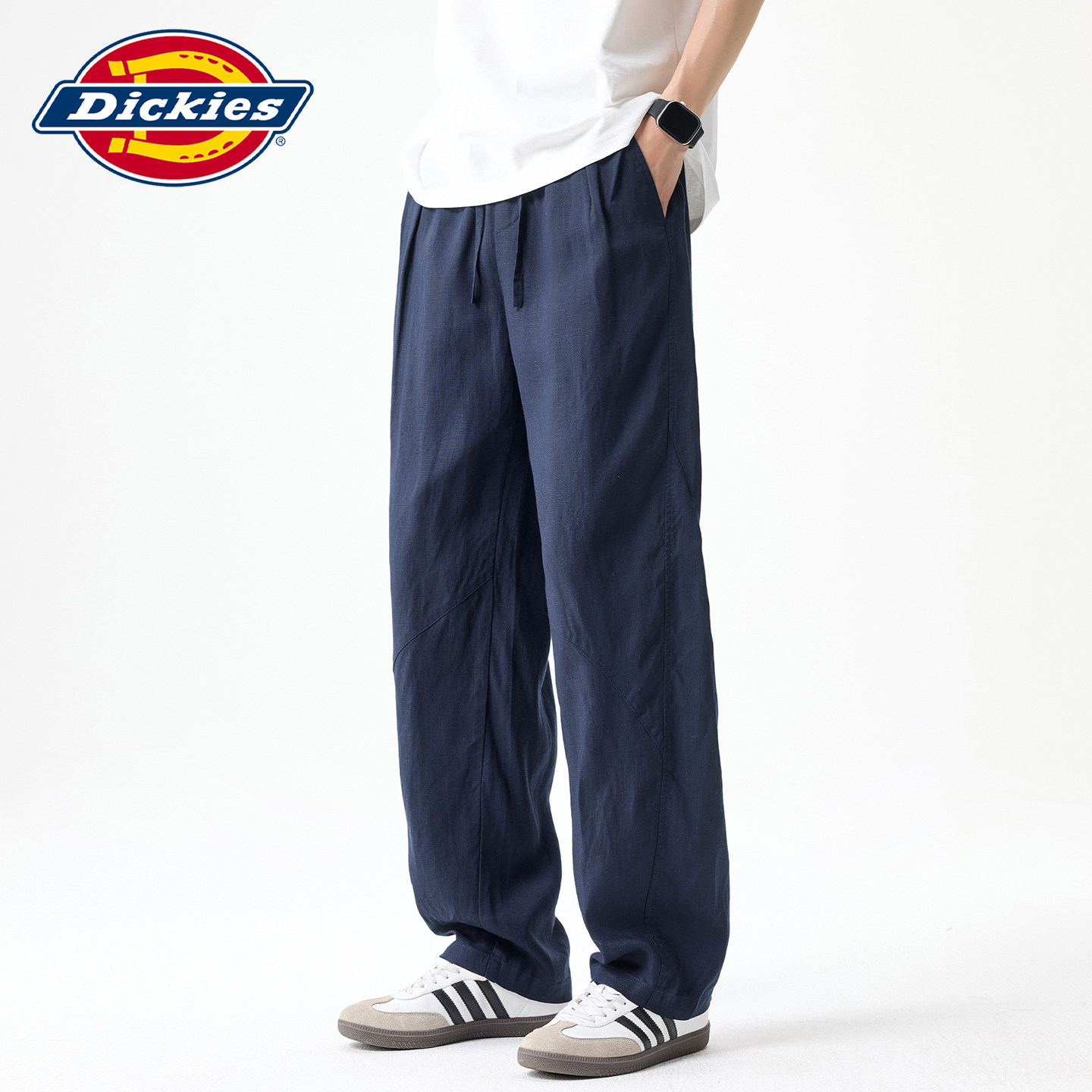 【亚麻】Dickies帝酷适男士夏季薄款梭织裤莱赛尔直筒休闲长裤子Y