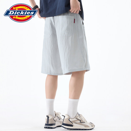 Dickies新款亚麻休闲短裤