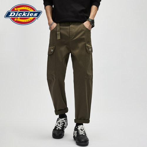 Dickies帝酷适美式多口袋抽绳直筒休闲裤男秋季潮牌工装百搭裤子M