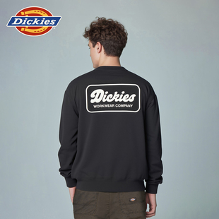 Dickies帝酷适25秋冬新款美式字母印花宽松卫衣毛圈内里男女情侣