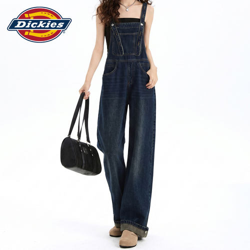 Dickies帝酷适美式牛仔背带裤女Y