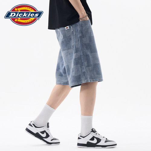 Dickies新款抽绳宽松牛仔短裤