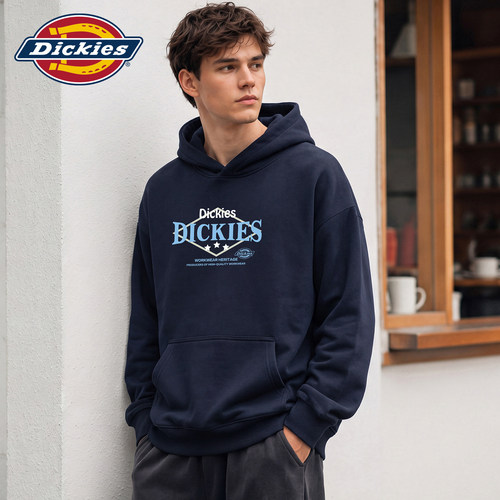 Dickies印花带帽套头袋鼠兜卫衣
