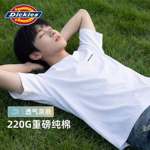 t恤男宽松圆领白色半袖 纯棉短袖 上衣A 新款 Dickies帝酷适2026夏季