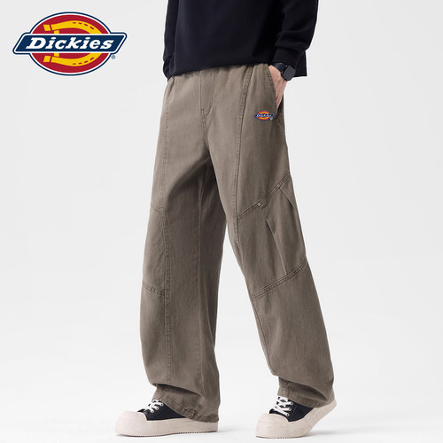Dickies解构拼接阔腿弯刀工装裤