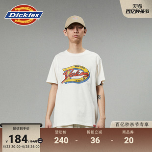 男女情侣 T恤 字母印花圆领短袖 Dickies24春夏新品