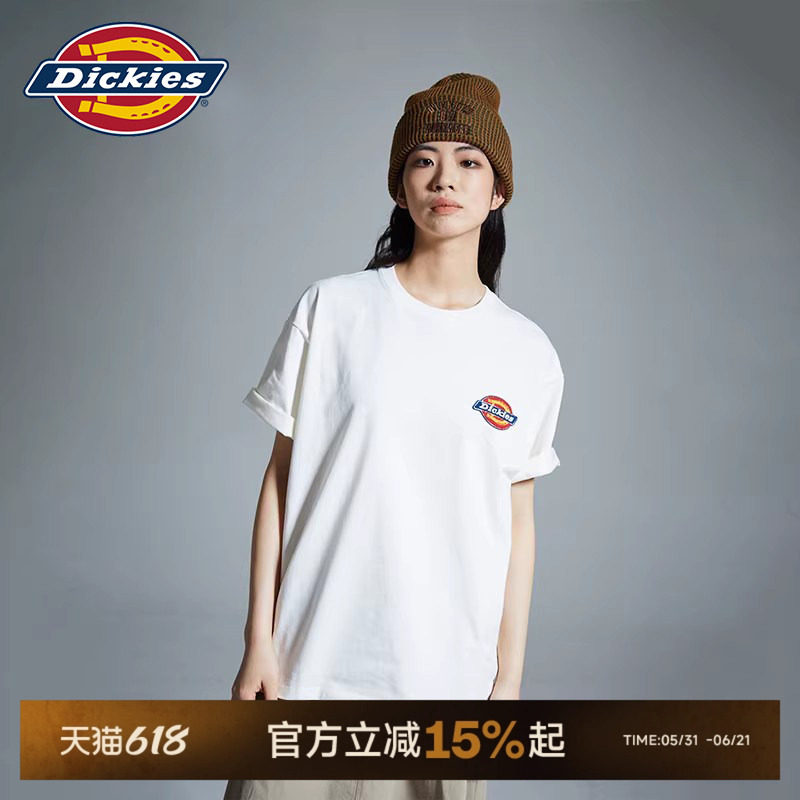 Dickies帝酷适26年夏季新款小毛圈徽章Logo重磅棉宽松短袖T恤YHJ