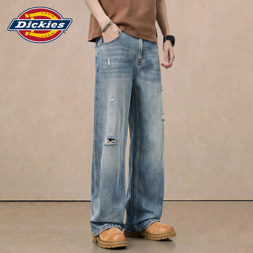 Dickies帝酷适美式破洞牛仔裤男