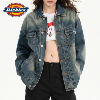 Dickies帝酷适复古做旧牛仔外套Y