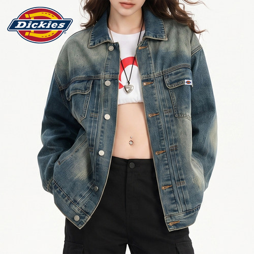 Dickies帝酷适复古做旧牛仔外套Y
