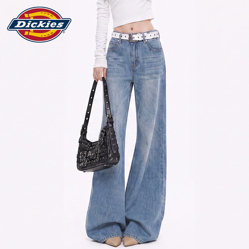 Dickies帝酷适美式微喇牛仔裤女Y