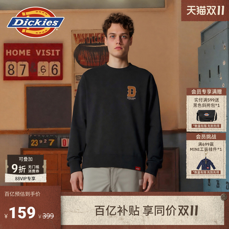 Dickies25秋冬新款复古印花卫衣