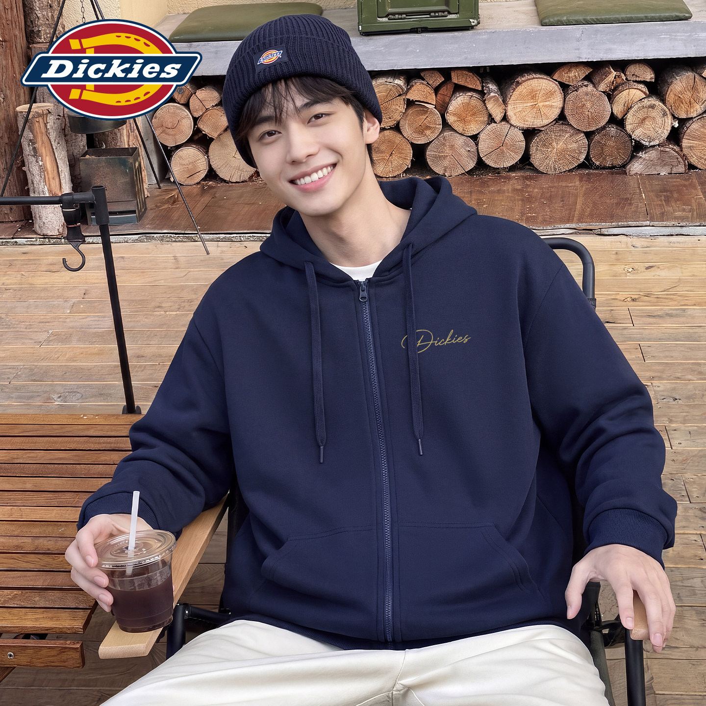 Dickies美式潮流连帽开衫卫衣男图片