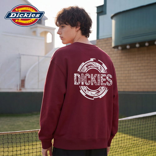 Dickies男秋季宽松百搭圆领卫衣