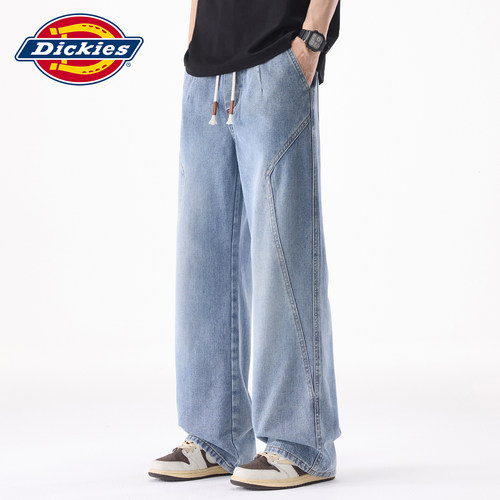 Dickies美式抽绳设计感牛仔裤