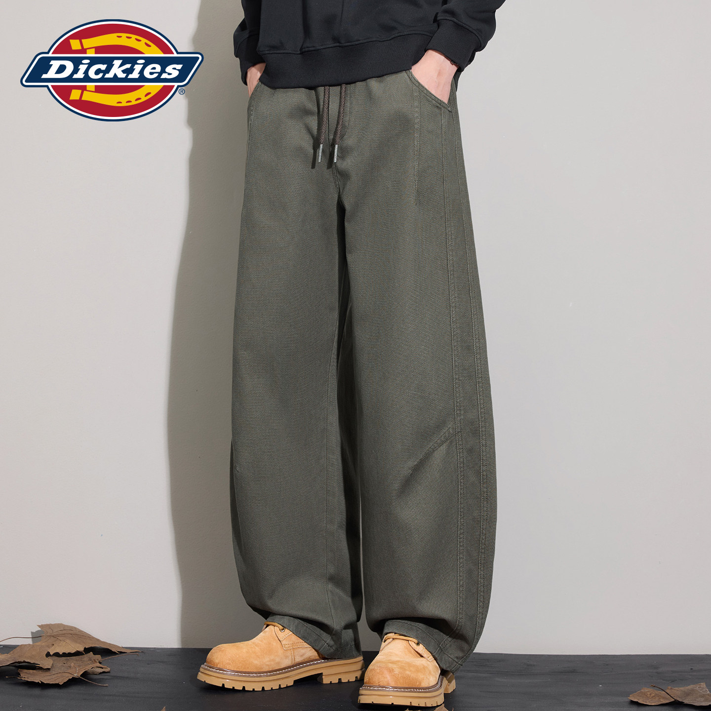 【莱赛尔】Dickies帝酷适男士秋季宽松阔腿弯刀休闲裤垂感工装裤Y