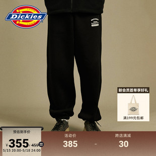 印花加绒长裤 Dickies 男女情侣休闲卫裤 秋冬工装 宽松运动裤